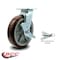 Service Caster 8 Inch Polyurethane Caster with Roller Bearing and Brake/Swivel Lock SCC SCC-30CS820-PPUR-TLB-BSL - alternate 3